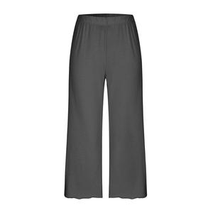 <b>Women's</b> High Waist Elastic Waist Breathable Ankle-Length Wide Leg Pants Solid Color Loose Fit Casual <b>Summer</b> Autumn Sleepwear - Product Image 2