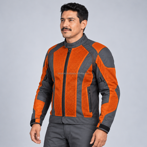 Chaqueta de malla para motocicleta con inserciones protectoras extraíbles, construcción ventilada, mangas ergonómicas y opción de talla personalizada - Product Image 2