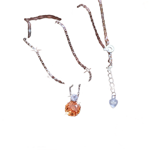 Collar con Colgante de Moissanita Mariposa, Plata 925 Bañada en Rodio, Corte Corazón, Engaste de Garra, Cadena de Caja, Joyería Romántica para Mujer - Product Image 2