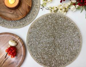 New Fashion High Durable Eco-Friendly Handmade Bohemian Style Beaded Coaster Customized Color 5mm Thickness for Home Table Decor - Product Image 6