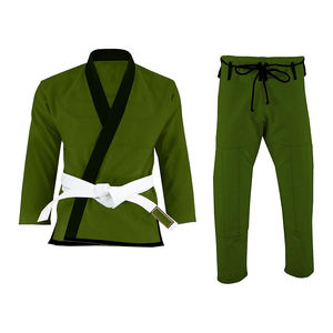 ชุดยูโด BJJ สีเขียวเข้ม เข็มขัดสีขาว สำหรับผู้ใหญ่ บริการ OEM คุณภาพสูง ซักแล้ว พร้อมส่งขายส่ง - Product Image 3