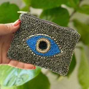 Premium Seed Beads Embroidered Coin <b>Pouch</b> <b>With</b> <b>Zip</b> Closure Colorful Seed Beads Beaded Coin <b>Pouch</b> Handcrafted Design - Product Image 3