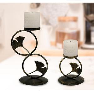 Handmade Eco-friendly Iron Leaf Design Round-Shaped Durable Portable Candle Holder Home Decoration Hollow <b>Ornament</b> - Product Image 3