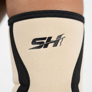 Codera de neopreno unisex color crema claro, de compresión, fácil de poner, protección para el brazo, equipo de entrenamiento de fuerza, protectores de codo - Product Image 5