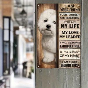Targa in metallo vintage con Bichon Frise e citazioni calde su animali domestici, decorazione da parete per soggiorno e camera da letto di CIFbuy - Product Image 5
