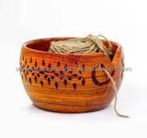 Handmade Wooden Yarn Bowl Yarn Holder Rosewood Knitting Crochet Thread Storage <b>Box</b> Yarn Ball Bowl <b>Gift</b> for Mother <b>Birthday</b> - Product Image 1