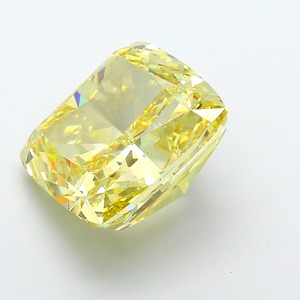 Diamant de laboratoire CVD de 15,10 carats, jaune intense fantaisie, taille coussin carré, clarté VS1, coupe EX, pierre précieuse lâche, grand bijou jaune - Product Image 4