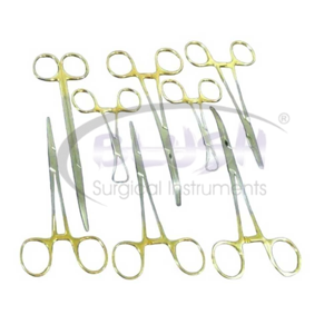 Set of 17 Pcs Surgical Instruments Kit with Gold Handle Steel Surgical Tools for Veterinary Horse Operations By <b>Blush</b> Surgical - Product Image 4
