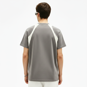 เสื้อเชิ้ตแขนสั้นผู้ชายแบบสั่งตัด ผ้าสแปนเด็กซ์/โพลีเอสเตอร์ 240GSM ระบายอากาศได้ดี เป็นมิตรกับสิ่งแวดล้อม เหมาะสำหรับฤดูร้อน คุณภาพสูง แฟชั่นลำลอง - Product Image 2