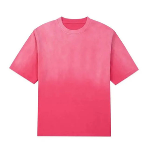 Camiseta de Punto de Manga Corta con Cuello Redondo Azul para Hombre, Corte Regular, Estilo Casual, Color Sólido, Diseño Liso - Product Image 3