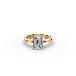 Bague solitaire en diamant de laboratoire taille émeraude 2 TCW, bijou élégant et luxueux - Product Image 1
