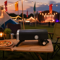 Four à pizza au propane portable de 12 pouces O-12G-B, four à pizza pour le camping en plein air, vente en gros