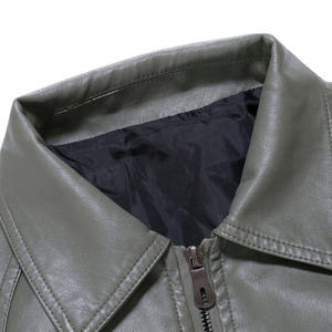 <b>Men</b> Ranch Style Genuine Leather <b>Jacket</b> Soft Durable Zip Front Casual Outdoor Regular Fit Winter Quick Dry Breathable Leather - Product Image 2