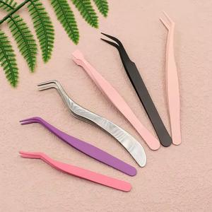 Morje Surgical Precision Eyelash Tweezers Set Stainless Steel Smooth Tip 10mm Fine Perfect Grip Multi Color for Lash Application - Product Image 4