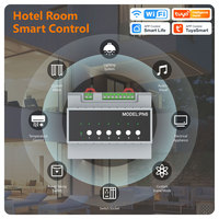 Module de contrôle intelligent Tuya WiFi 6 canaux pour chambre d'hôtel, relais DIN 16A, contact sec, boîtier de commutation RS485 PST-PN6-IA
