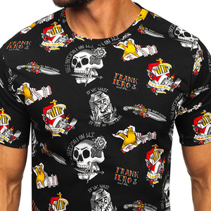 Camiseta para hombre, nueva moda, ropa casual, camisetas para hombre, precio al por mayor, OEM, impresión de logotipo personalizado, 100% algodón, impresión por sublimación - Product Image 3