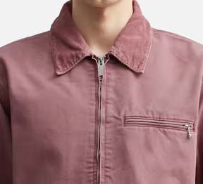 เสื้อแจ็คเก็ตทำงานสไตล์ฝรั่งเศสสำหรับผู้ชายแบบขายส่งสั่งทำได้, เสื้อโค้ทผ้าทวิลสีชมพู OEM ทนทาน เหมาะสำหรับงานหนัก ชุดยูนิฟอร์ม เสื้อคลุมทำงาน - Product Image 3