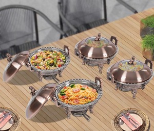 Stainless Steel Round Chafing Dish 2 Qt <b>Buffet</b> Food <b>Warmer</b> Chafer Set for Catering At Cheap Price - Product Image 4