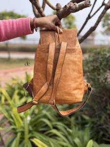 Sac à dos en cuir véritable élégant et polyvalent – Nouvelle collection unisexe – Vente en gros – Sac d'école – Produit en vrac - Product Image 4