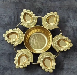 Bol à bougie en métal, décoration de centre de table pour salle à manger, avec un style rustique vintage élégant pour la décoration de la maison - Product Image 2