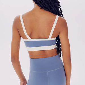 Soutien-gorge de sport pour femmes actives, 2 tons, haute performance, bleu, pour la course à pied et le yoga - Product Image 5