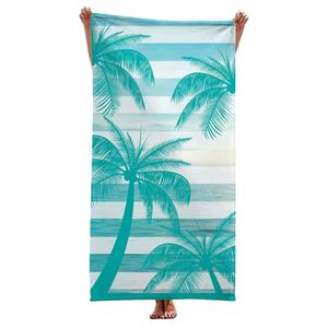 Toallas de Playa de Secado Rápido 100% Algodón Orgánico Turco Tropical de Alta Calidad en Color Sólido con Logotipo y Diseño Personalizados - Product Image 3