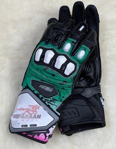 Guantes Profesionales de Motociclismo para Carreras, con Palma Reforzada, Nudillos Blindados, Dedos Completos, de Cuero, Personalizables OEM - Product Image 2