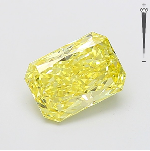 Diamant de laboratoire CVD certifié IGI, 2,51 carats, taille Radiant, couleur Jaune Fantaisie, clarté VVS2, LG 792671010, ROYAL GEMS JEWELLERY MD-35 - Product Image 4