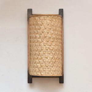 โคมไฟติดผนังไม้ไผ่ทรงยาว ไฟตกแต่ง ยอดขายดี ผลิตด้วยมือ รับผลิตแบบ OEM ODM - Product Image 2