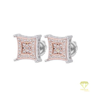 Boucles d'oreilles tendance en moissanite et diamant, argent sterling 925, bijoux scintillants de créateur pour femmes - Product Image 4