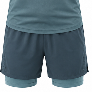 Ensemble de vêtements de sport pour homme, t-shirt de course en mesh léger, short de sport, entraînement de fitness, séchage rapide - Product Image 5