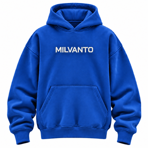 เสื้อฮู้ดดี้สีฟ้าสกายบลูปักลายตามสั่ง ทรงโอเวอร์ไซส์ สำหรับผู้ชายและผู้หญิง ผ้าพรีเมียมเนื้อหนา ทรงไหล่ตก สวมหัวแบบสวม - Product Image 6