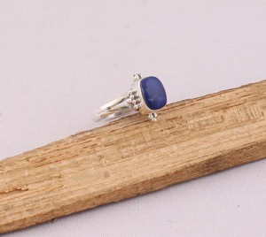 Natural <b>Lapis</b> <b>Lazuli</b> <b>Ring</b> 925 Sterling Silver Vintage Style Cushion Cut Royal Blue Gemstone <b>Ring</b> for Women Handcrafted Boho - Product Image 3