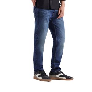 Men's Slim Fit Denim <b>Jeans</b> Medium Blue Wash Cotton Stretch Casual Trousers For Daily Wear Modern Fashion Bottoms - Product Image 1