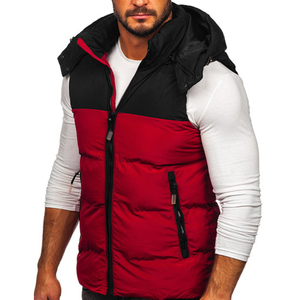 Customized Men's Winter Warm Woolen Puffer Jacket Vest Waistcoat High Street Style Padded Sleeveless Quilted <b>Coat</b> <b>Bubble</b> Design - Product Image 2