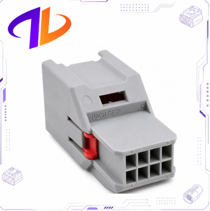 Connecteur de faisceau de câbles automobile 30968-1080 compatible 8 broches mâle H-DAC 64, contact en cuivre, boîtier en nylon IP66, 2,54 mm, gris - Product Image 2