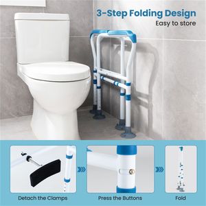 Corrimani di Sicurezza in Acciaio Moderni per WC, Adatti a Varie Situazioni e Forniture per Terapia Riabilitativa - Product Image 6