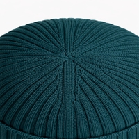 Bonnet unisexe en tricot côtelé, bonnet d'hiver à revers, tricot extensible, texture confortable, ajustement facile, bonnet essentiel pour l'hiver, ajustement confortable