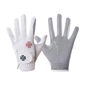 Gants de golf d'hiver personnalisés blancs en cuir véritable souple, protection UV, sangle de poignet réglable, préhension supérieure pour hommes - Product Image 6