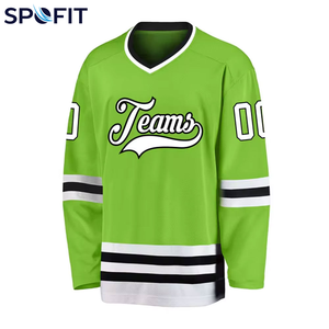 Jersey de Hockey sobre Hielo Sublimado Personalizado 2026, Nombre y Número del Equipo Personalizados, Ropa Deportiva de Poliéster Transpirable, de Secado Rápido y Duradera - Product Image 3
