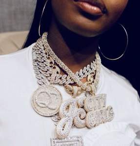 Best Quality Fashionable Moissanite Cuban Link Chain Sterling Silver Gold Plated High Brilliance Jewelry Gift Export Price <b>UK</b> - Product Image 1