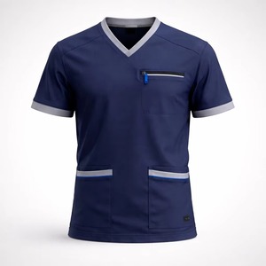 Achetez un nouveau design respirant en 100 % coton, uniforme médical pour hommes, sur mesure, léger, détection des aiguilles, sans couture - Product Image 5