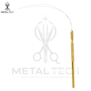 Nouvel arrivage : Kit d'outils pour extensions capillaires en or, fabriqué au Pakistan, avec pinces, ciseaux, aiguille à boucle et étui en acier inoxydable - Product Image 5