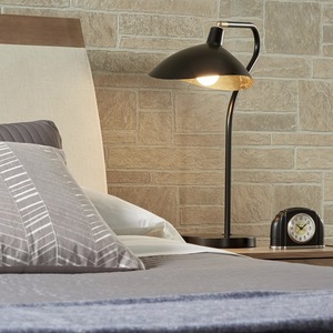 Lámpara de Mesa Moderna y Elegante de Latón con Pantalla de Tela Negra Extraíble, Luz Decorativa Ecológica para Diwali - Product Image 4