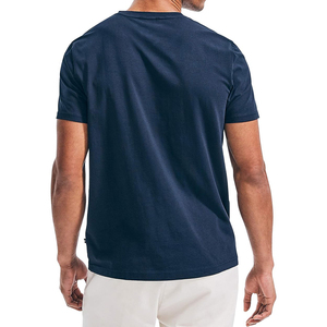 T-shirts pour hommes à col en V, coupe ajustée, manches courtes, séchage rapide, marque privée, haute qualité, avec logo personnalisé, en vente - Product Image 2