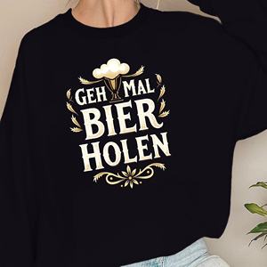 เสื้อกันหนาวผู้หญิงลายวลี Deutsch รับเบียร์ - Product Image 3