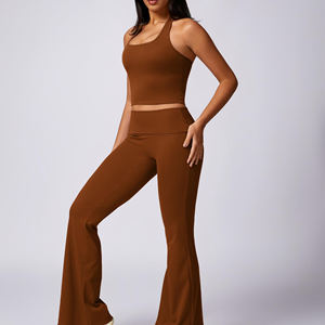 Conjuntos Deportivos para Mujer, Camisetas Deportivas Ligeras y Pantalones Acampanados para Entrenamiento y Running, Venta Caliente 2026 - Product Image 4