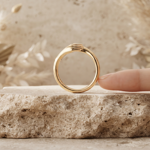 Custom 14K <b>Gold</b> <b>Hug</b> <b>Ring</b> For Women Adjustable Open <b>Ring</b> Love Hand Hugging Jewelry - Product Image 2