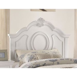 เตียงไม้สไตล์คลาสสิกสีขาวแบบดั้งเดิมขนาดเตียงคู่ เฟอร์นิเจอร์ห้องนอน - Product Image 3