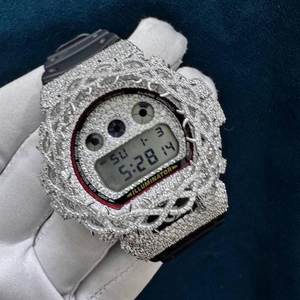 Reloj Personalizado Compatible con GA2100, Bisel de Acero Inoxidable con Incrustaciones de Diamantes, Diseño de Lujo, Estilo GA2100 Mod - Product Image 3